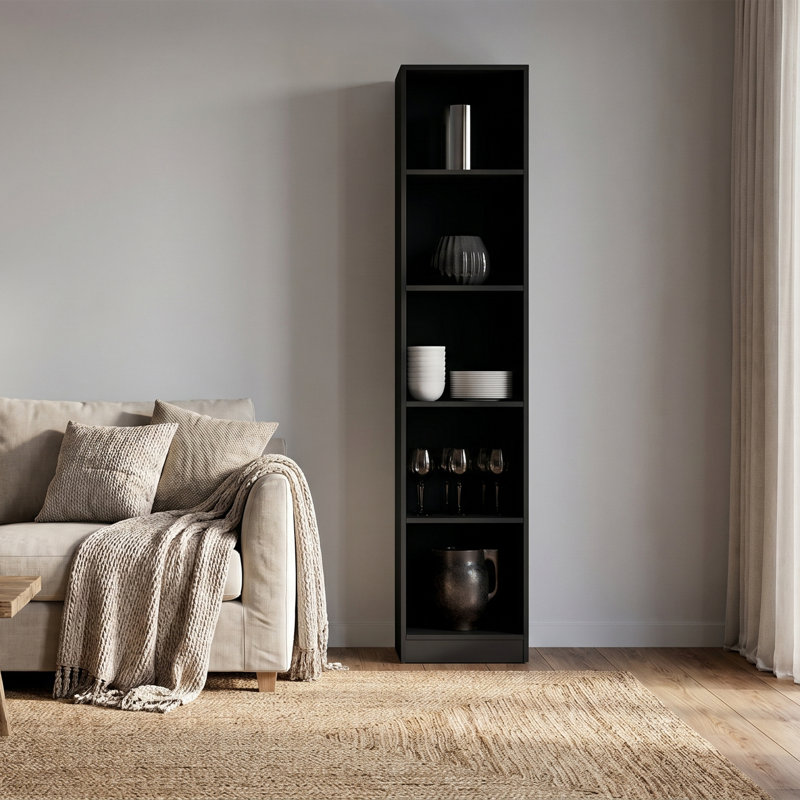 Paridhi 182cm H Solid Wood Bookcase, (5 Shelves) 71.65"H x 15.75"W x 11.81"D