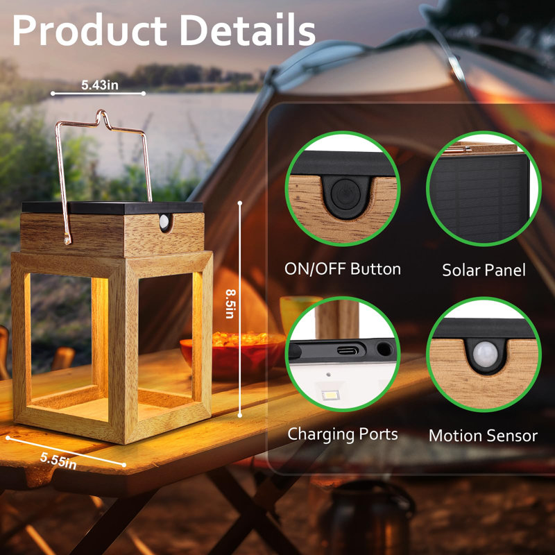 Motion Sensor Solar Table Lamp Outdoor Waterproof