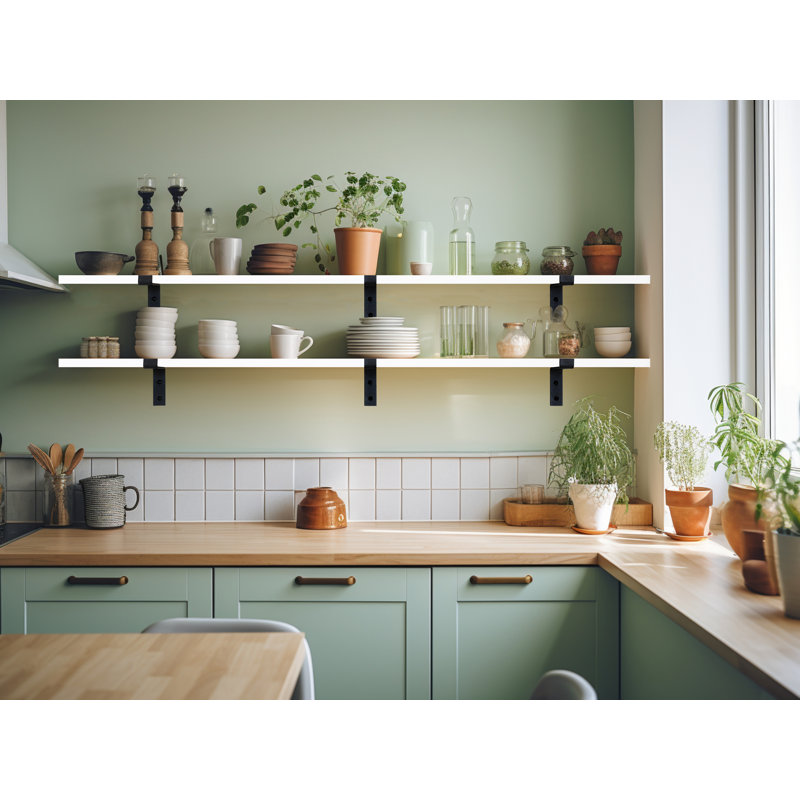 Ensemble de 2 tablettes flottantes Rayne, Blanc, H 1 po x l 48 po x P 7 po
