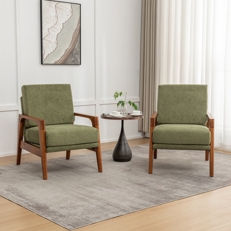 Fauteuil rembourré en polyester, Polyester vert