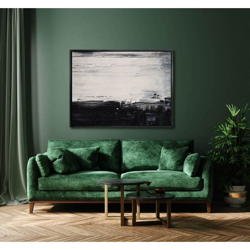 Abstract Print by John Beard, Black Framed Canvas, 20" H x 24" W x 1.5" D