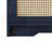Rattan bench with storage cabinet