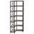 79.53" Tall 7-Tier Large Corner Bookshelf, Wood & Metal Tall Storage Bookcase For Living Room Home Office-627925133