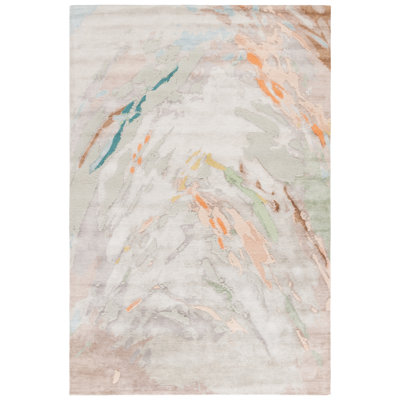 Saint Tropez Hand Knotted Wool, Silk, Cotton Abstract Rug