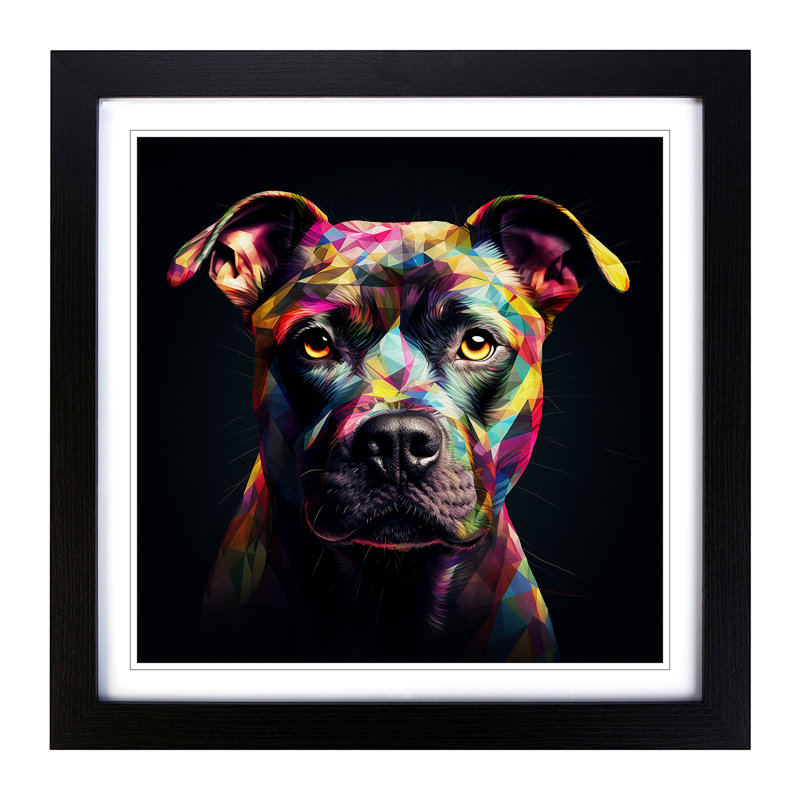 Staffordshire Bull Terrier Futurism No.1 - Framed Print