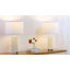 Ensemble de lampes de table de chevet 24,5 "à intensité variable avec veilleuse, ports USB, ampoules incluses