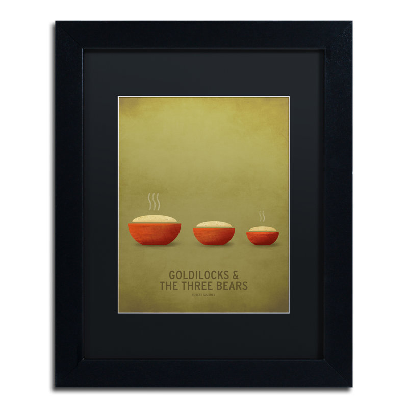 « goldilocks », art encadré, Noir, H 20 po x l 16 po x P 0,5 po