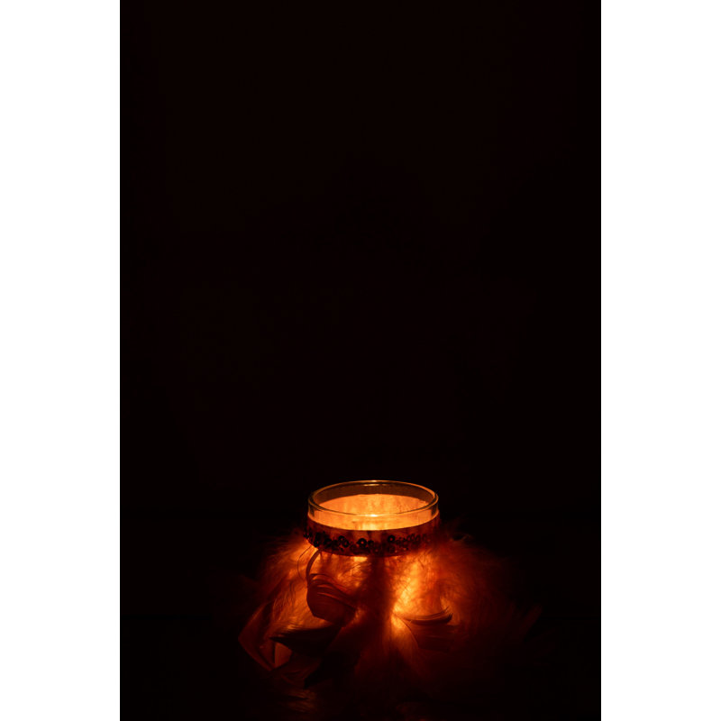 Cozy Wood Tabletop Tealight Holder, 7.5cm H x 6.5cm W x 6.5cm D