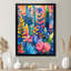 «Blue Pink Palms Desert Paradise III», impression d'art mural palmiers et palmiers-427099571-427099575