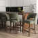 Bisto Upholstered Counter Height Bar Stool with Solid Wood legs