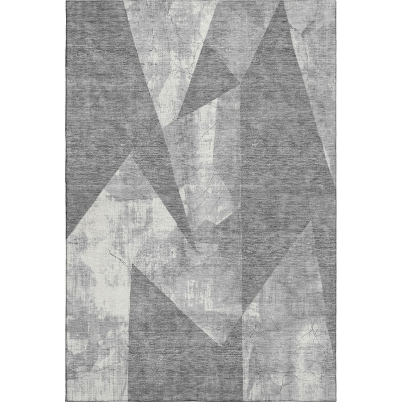 Premium Machine Washable Ashington AMF1838 Modern Rug, Rectangle 9' x 12'