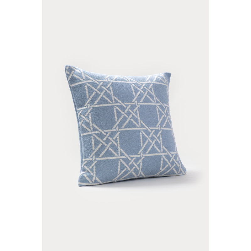 Coussin décoratif géométrique LATTICE Work, Bleu marine clair