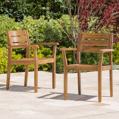 Amarrion Outdoor Rustic Patio Dining Chair by Winston Porter