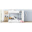 Lit simple superposé au dessus d'un lit blanc avec 2 tiroirs et armoire-563863492-563863494