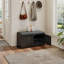 Banc de rangement pour chaussures moderne avec portes d'armoire et tablettes réglables, sièges et solution d'organisation-275917646