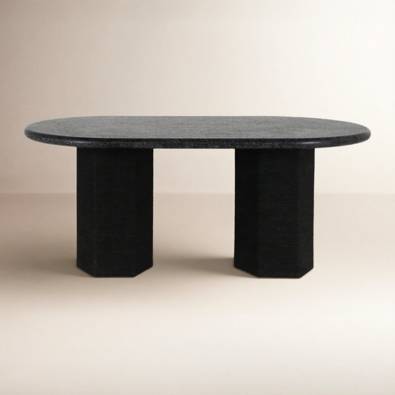 Sartoria Dining Table Black Granite, Black Granite