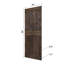 Porte de grange coulissante à finition couleur H Series avec quincaillerie à assembler requise-126486755-129990674