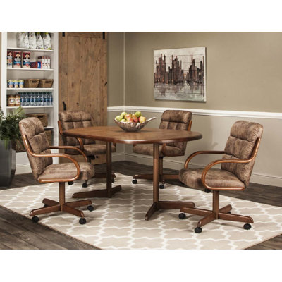 Extendable Double Pedestal Dining Set