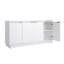 Buffet Chaunta de 60 po de largeur, console de rangement moderne à 4 portes avec console, buffet pour le rangement et l'organisation, table d'appoint moderne avec portes et tablettes, l 60 po x H 30 po x P 16 po, blanc-98537452