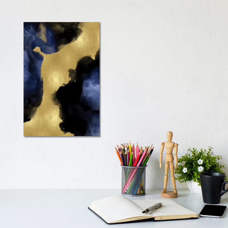 Midnight Gold I 1 Piece Wrapped Canvas Wall Art, 20.32 cm H x 30.48 cm W