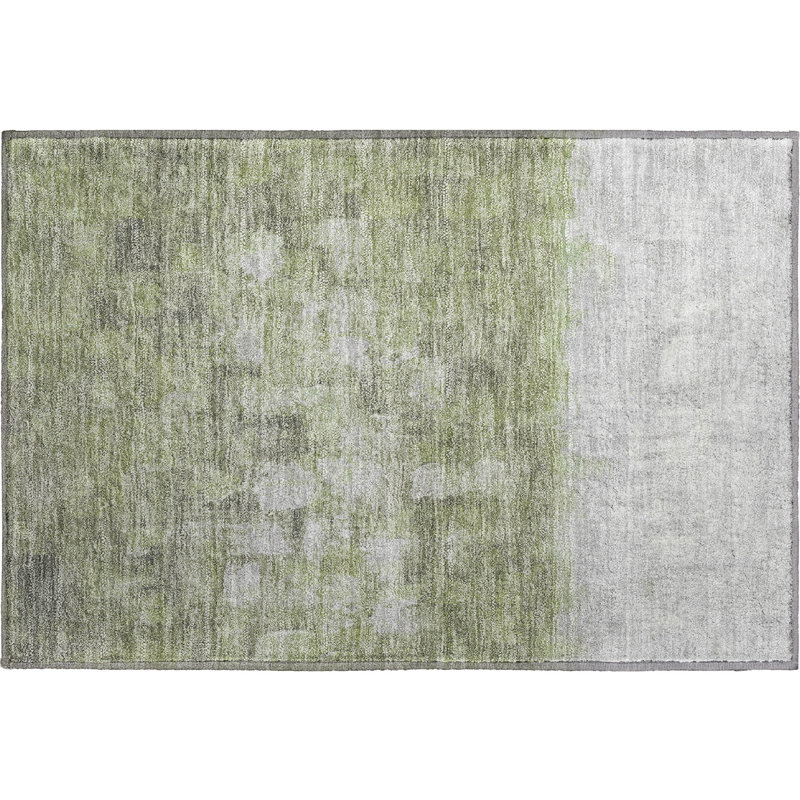 Premium Machine Washable Mayfield Abstract Rug, 1'8" x 2'6", Fern