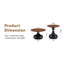 Ensemble de tables basses gigognes abordables de luxe en forme de gourde. Plateau de table en panneau de fibres à densité moyenne noyer avec une base en métal peinte en noir. Ensemble de tables basses deux pièces. Idéal pour le salon et la salle à manger.