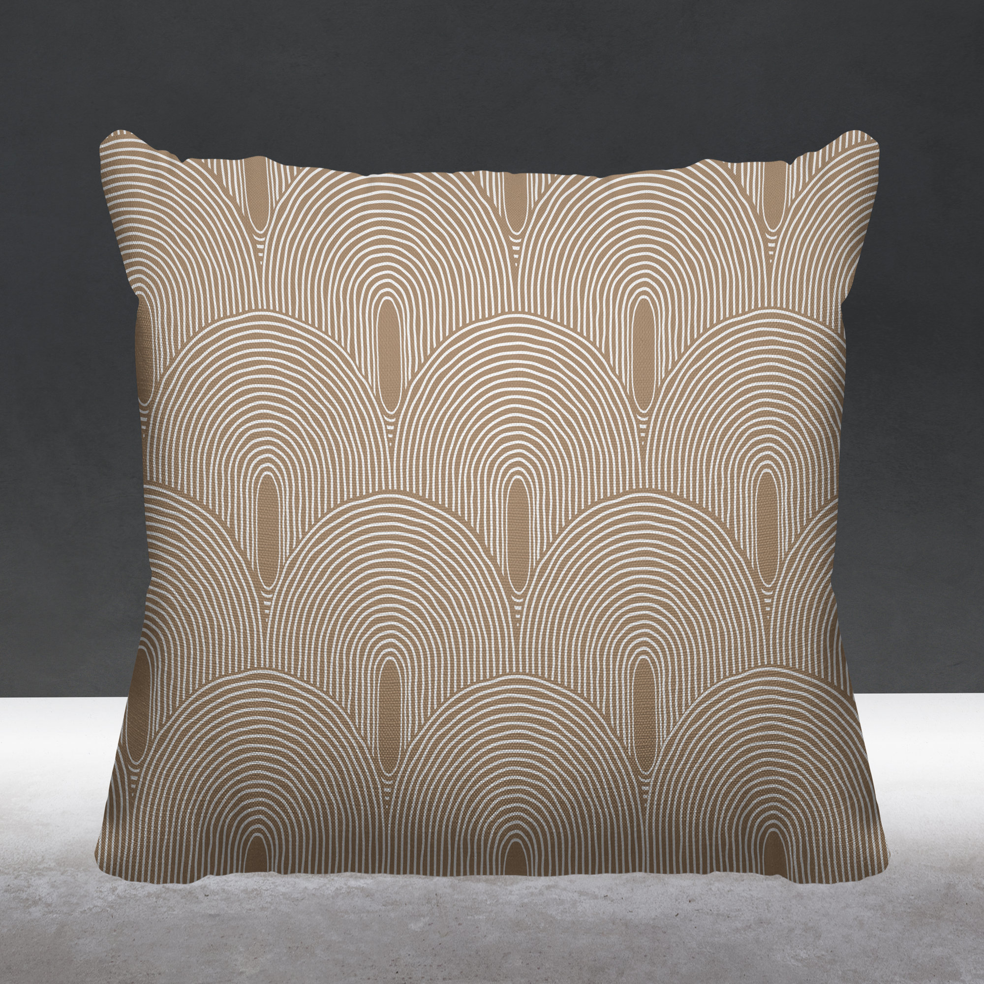 Limpo Indoor/Outdoor Throw Pillow, Beige, 16" x 16"