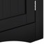 Buffet noir avec tablettes réglables pour la salle de bain, la cuisine et le salon, surface de rangement multifonctionnelle imperméable et facile à nettoyer, assemblage