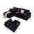 103" Boneless Compressed Sectional Couch No Assembly Required With Pillows-569223815