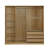 Doorless Wooden Storage Wardrobe For Dedroom With Shelves And 3 Drawers-114223485