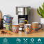 Ensemble de 6 grandes tasses à café 16 oz en céramique avec poignée pour café au lait 16 oz