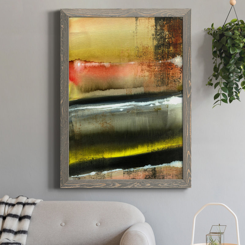Desert Night I - Peinture sur toile encadrée, Gris, H 24 po x l 18 po x P 1,5 po