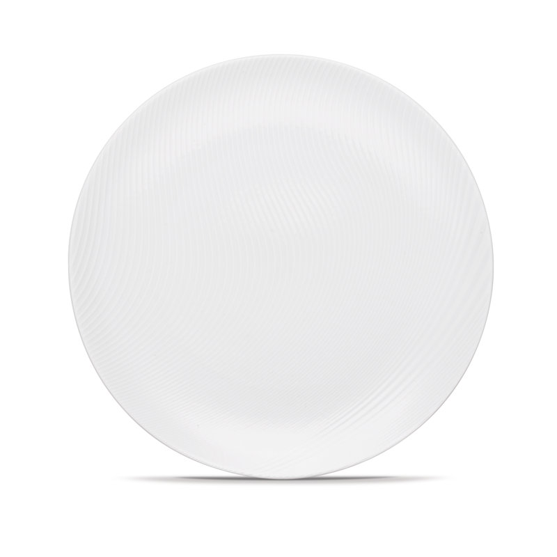 Plateau rond blanc-sur-blanc Noritake Colorscapes, 12,25 po