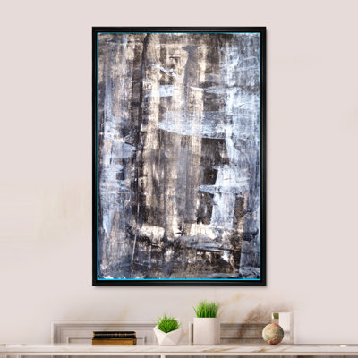 Art abstrait noir sur toile noire moderne et contemporaine
