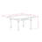 3 Piece Dining Table Set for Small Spaces Contains a Rectangle Wooden Table with Dropleaf and 2 Linen Fabric Chairs, Buttermilk & Cherry-1882169364