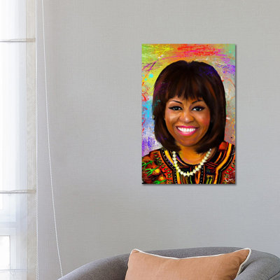 Michelle Obama 1 Piece Wrapped Canvas Painting