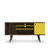 Liberty 53" Mid-Century Modern 5-Shelf TV Stand for TVs up to 50" in Rustic Brown and Yellow-1955798204