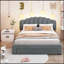 Grand lit plateforme tapissier Teddy-1859583714