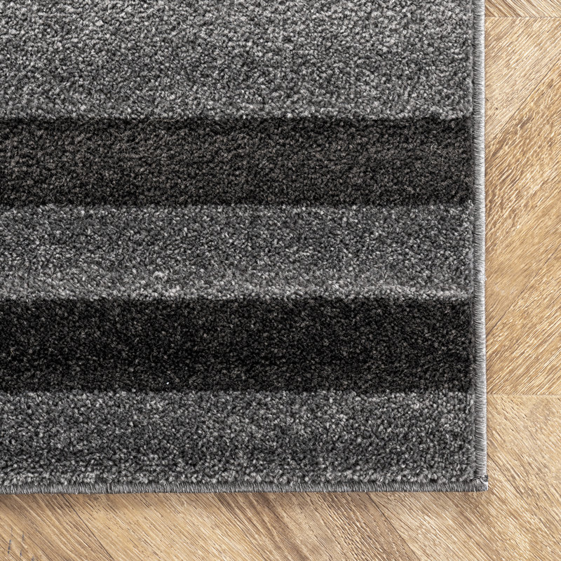 Tapis gris / blanc / noir Quinto, Rectangle 6 pi 7 po x 9 pi
