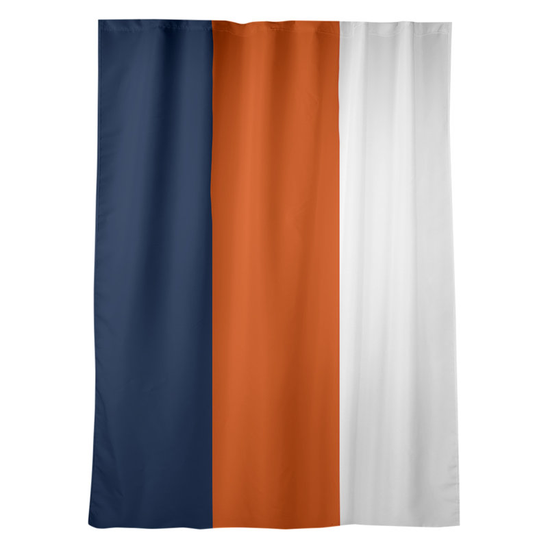 Mississippi Rebellion Sateen Room Darkening Curtain Single Panel, Navy/Orange