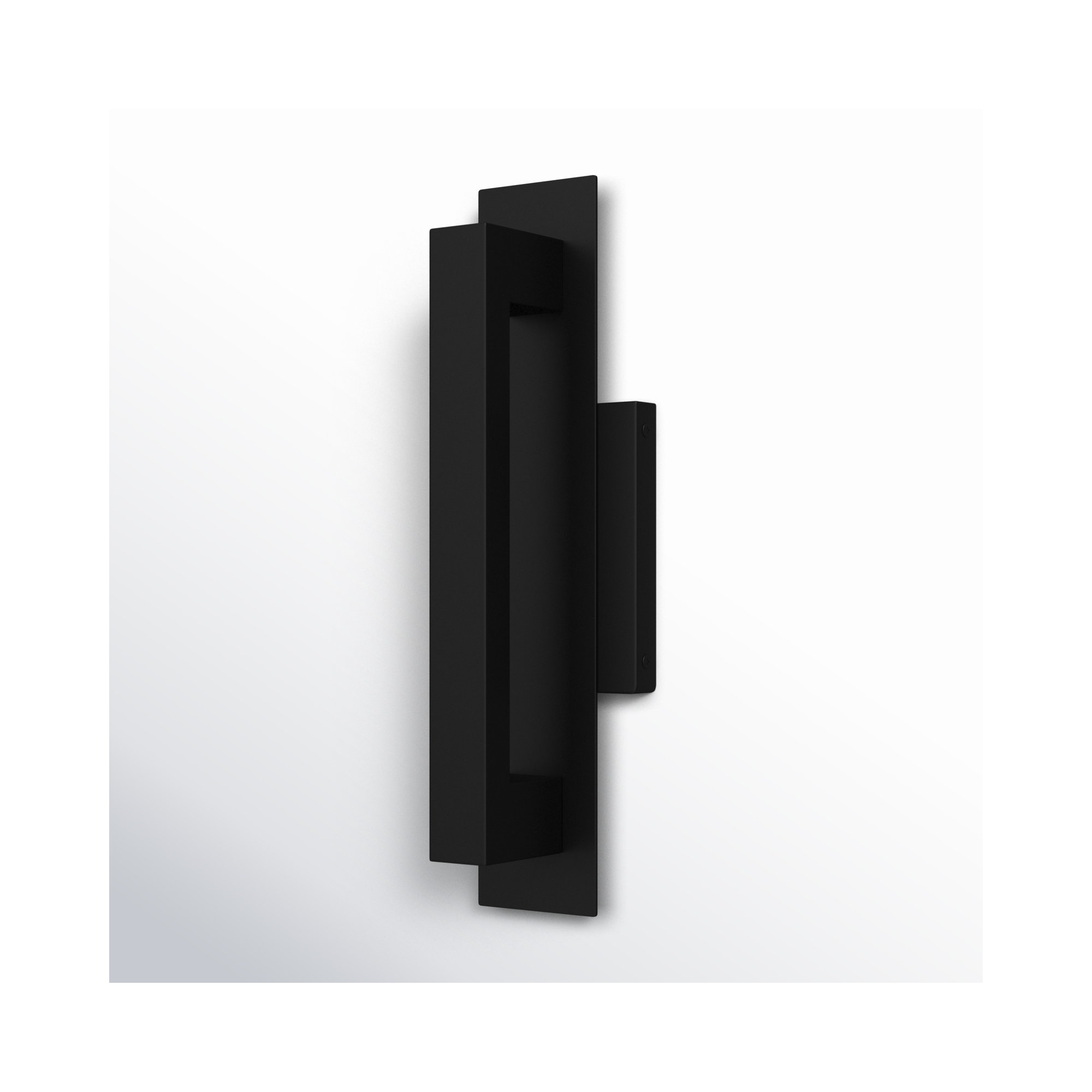 Gela Outdoor LED Wall Light, Matte Black, 15" H