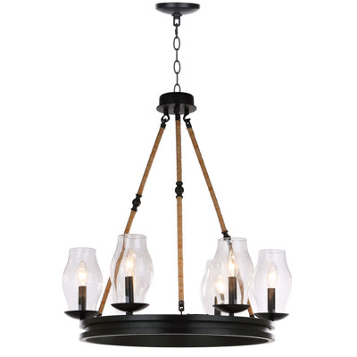 Lustre 6 lumières façon bougie Anannya