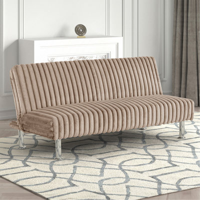 Canapé de style contemporain facile à convertir en lit avec pieds de soutien supplémentaires