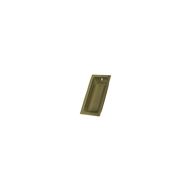 Flush Cup / Bin Pull, Antique Brass