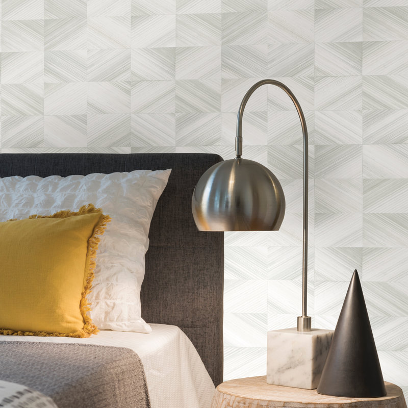 Kerrigan Wood 10.06m x 52.07cm Semi-Gloss Paste the Wall Wallpaper Roll, Taupe