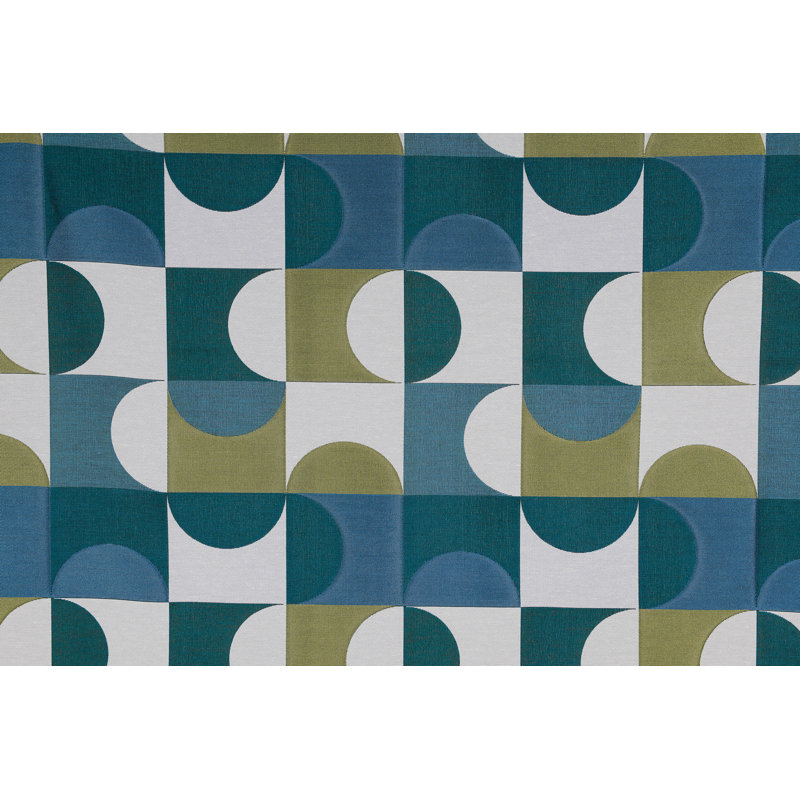 Lilyanna Astral Eyelet Room Darkening Single Curtain, Blue/Green