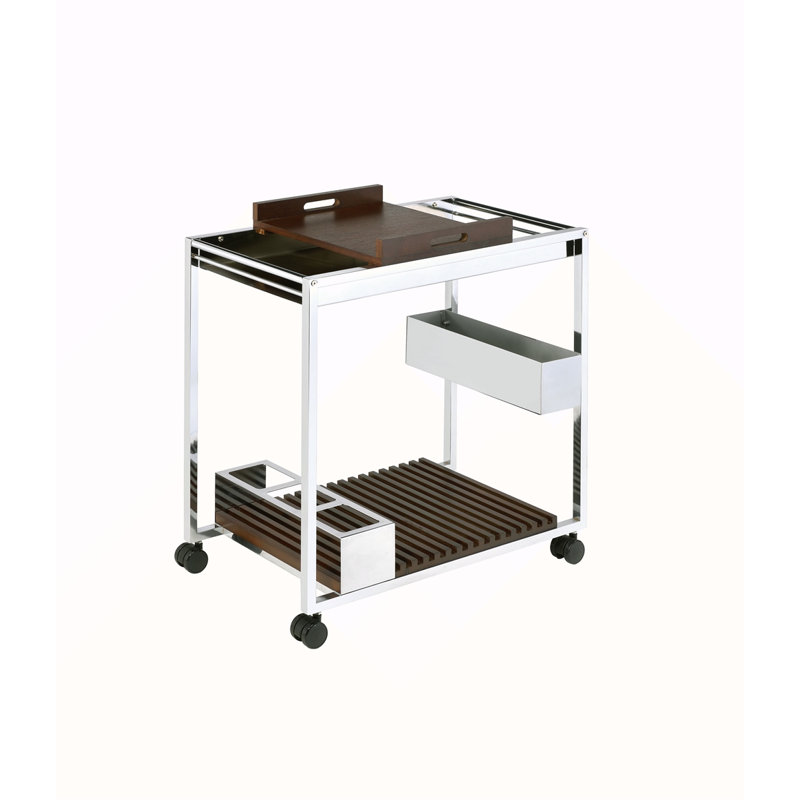 Chrome Finish Serving Cart