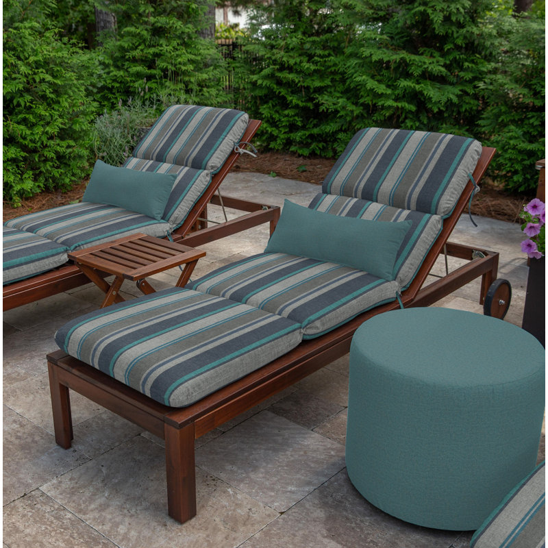 Marlowe Sunbrella® 1-Piece Outdoor Chaise Cushion, Troupe Dock Sunbrella®