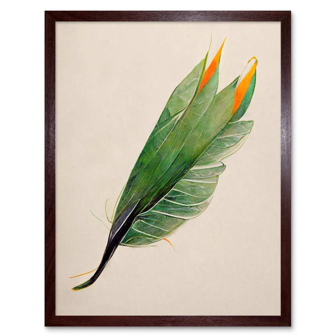 Tropical Bird Of Paradise Leaf Botanical - Print