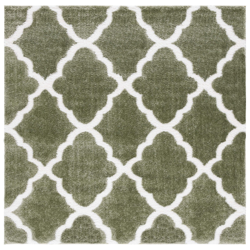 Tahoe Shag Performance Geometric Rug, Square 6'7"